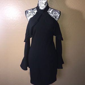 Bardot shoulder cut off with bell sleeves